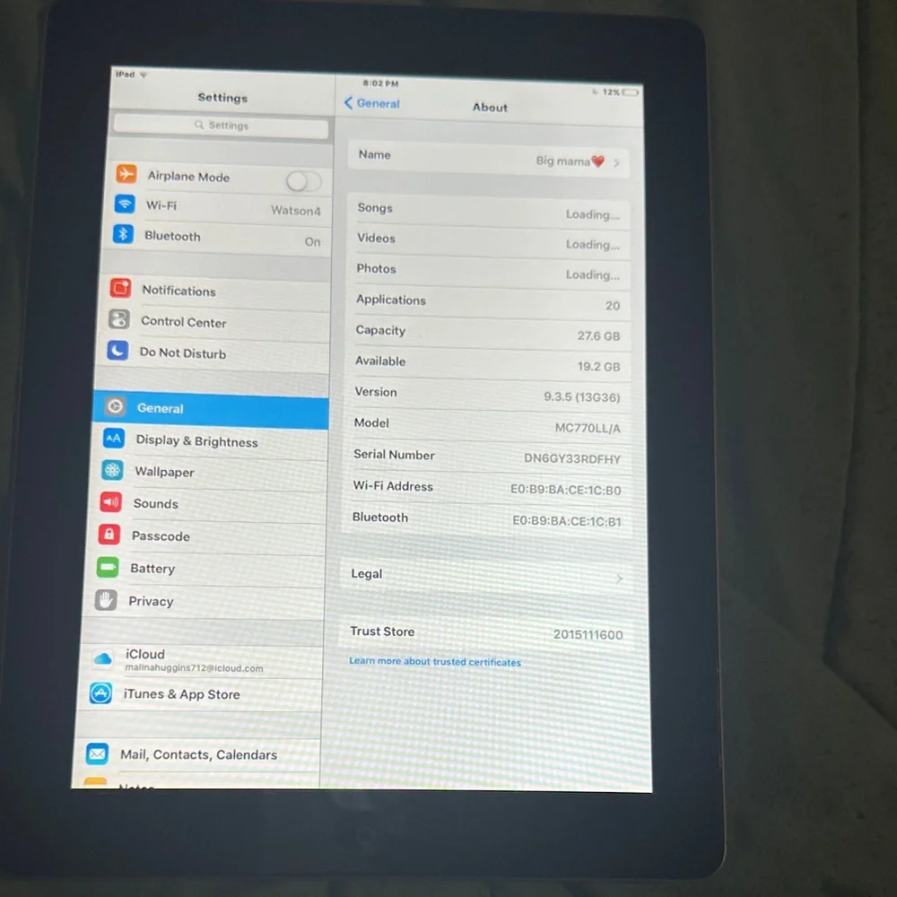 Silver Tablet with Touchscreen Display